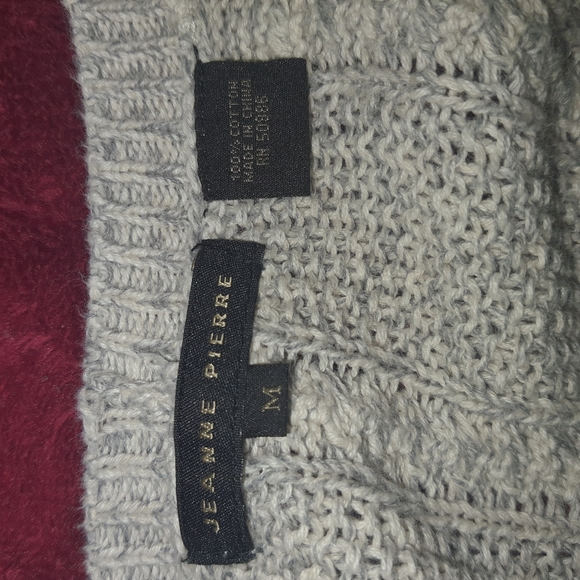 Jeanne Pierre Womens Knit Cotton Sweater Dress Medium Med Gray - Picture 8 of 9